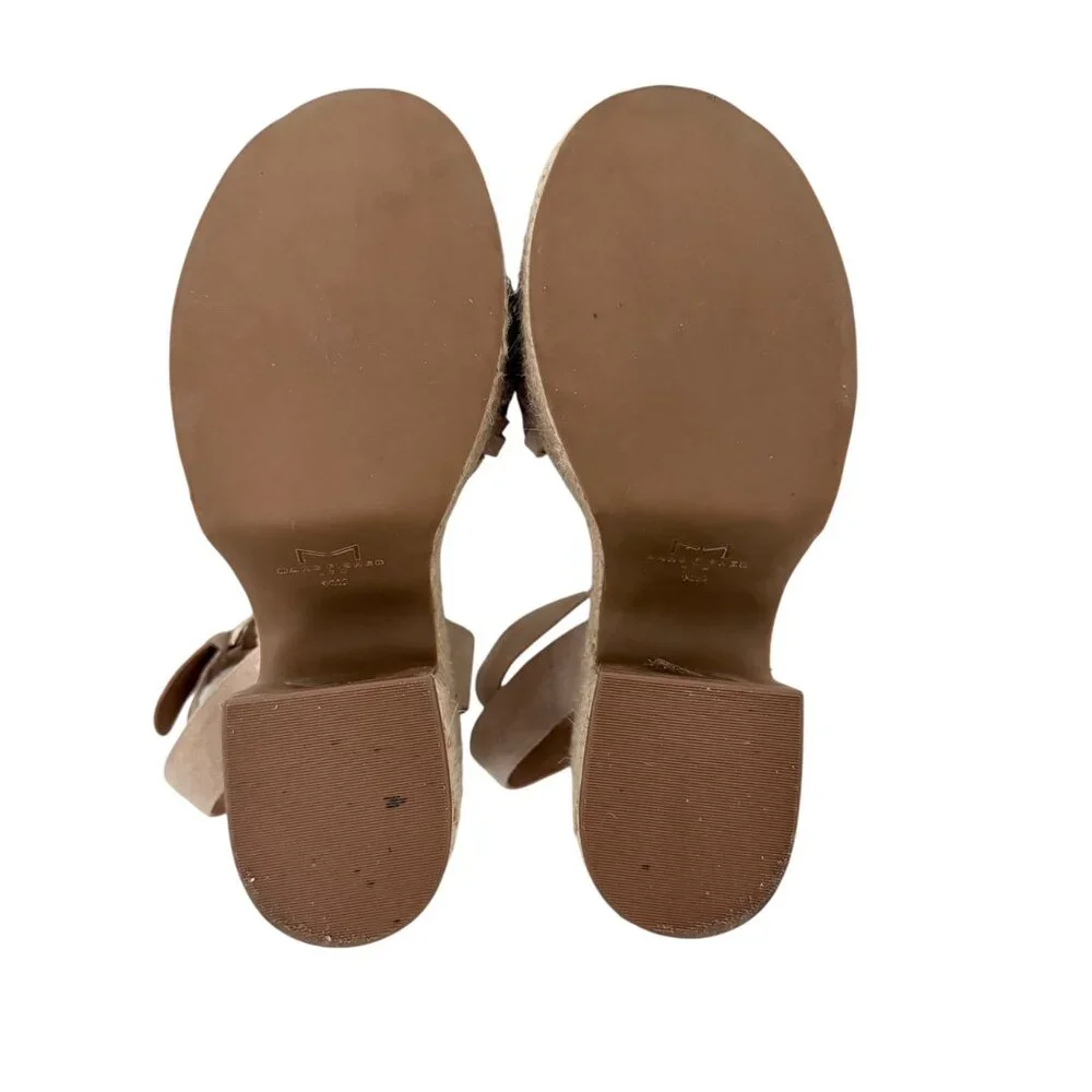Marc Fisher LTD Odilia Tan Espadrille Boho Coastal Platform Suede Sandal (10M)